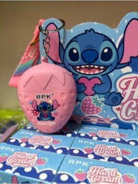 Pink Stitch Strawberry Hand Cream Keychain